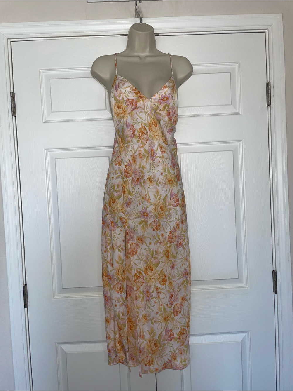 RESA Floral Slip Maxi Dress in Pink and Yellow #151